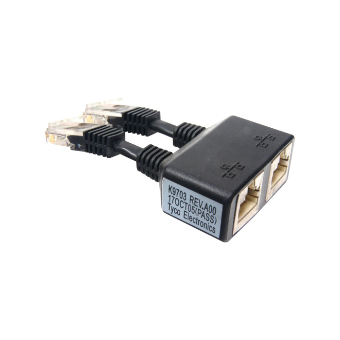 Adapter Dell Pe 1850 Dual Ethernet Dongle Black Rj45