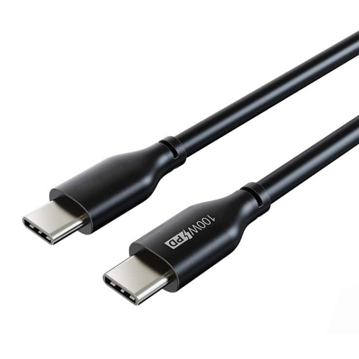 CABLETIME καλώδιο USB Type-C CM100, PD 100W, 5A, 1m, μαύρο