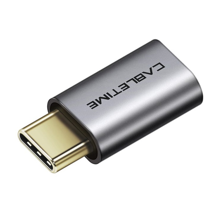 CABLETIME αντάπτορας USB Type-C σε USB Micro θηλυκό C160, γκρι