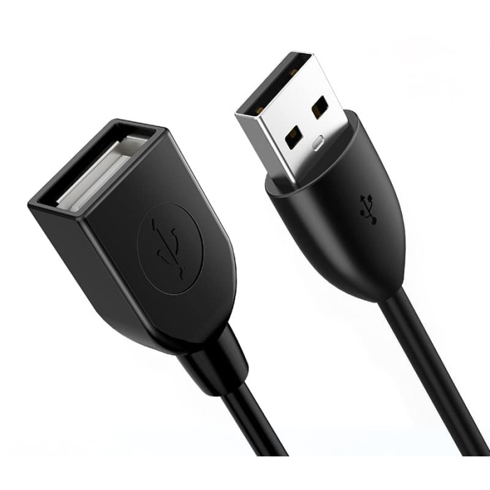 CABLETIME καλώδιο USB 2.0 αρσενικό σε θηλυκό C160, 3A, 3m, μαύρο