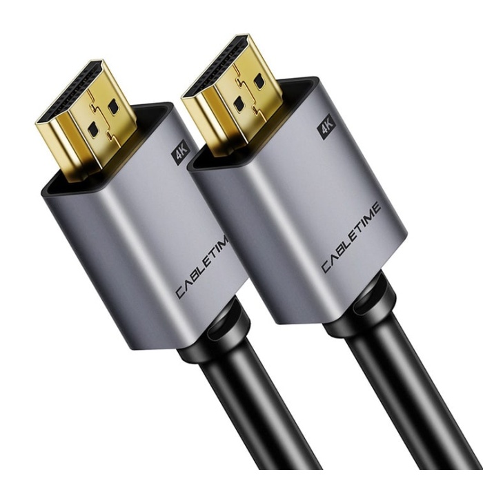 CABLETIME καλώδιο HDMI 2.0 AV566, 4k/60hz, 2m, μαύρο