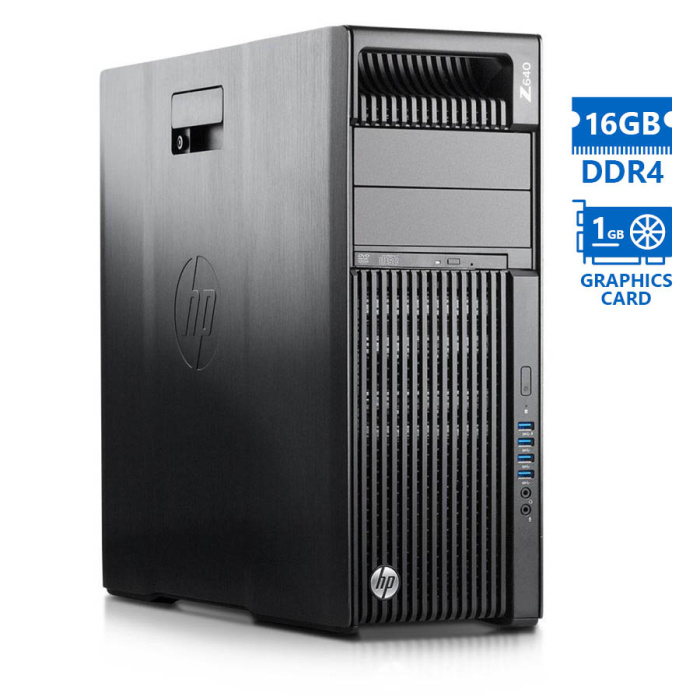 HP Z640 Tower Xeon E5-2620v3(6-Cores)/16GB DDR4/2TB/Nvidia 1GB/DVD-RW Grade A Workstation Refurbishe