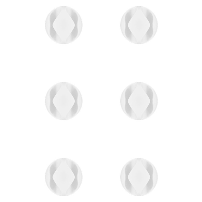 GOOBAY οργανωτές καλωδίων σιλικόνης 70364, 2 θέσεων, Φ5.3mm, λευκό, 6τμχ