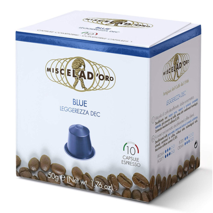 MISCELA D'ORO κάψουλες espresso Blue Leggerezza Dec για Nespresso, 10τμχ