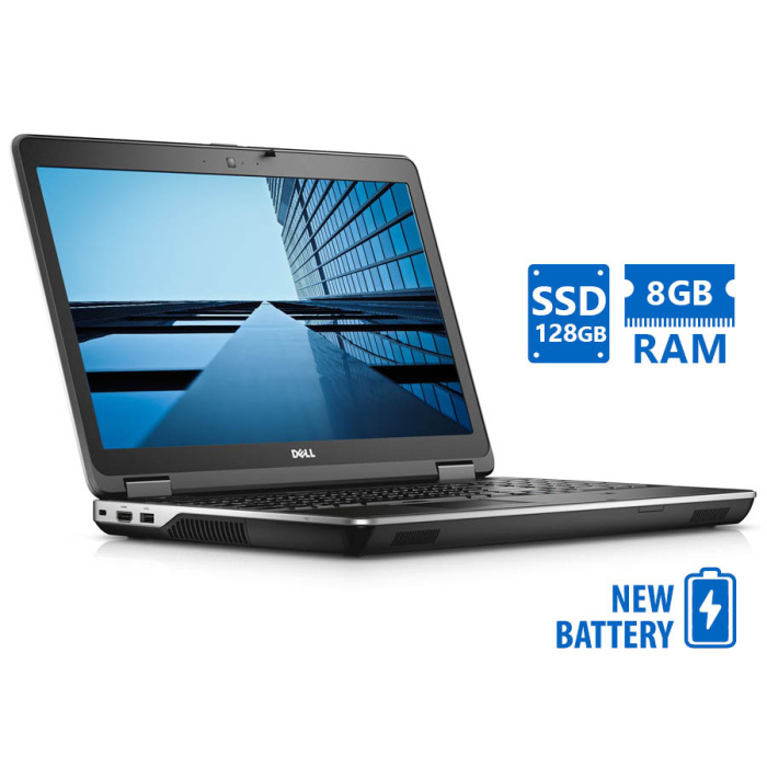 Dell Latitude E6540 i5-4200M/15.6”/8GB DDR3/128GB SSD/DVD/New Battery/7P Grade A Refurbished Laptop