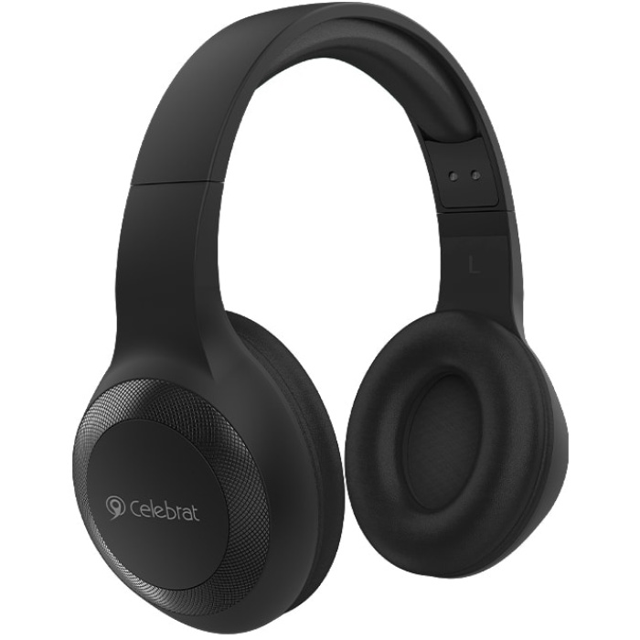 CELEBRAT headphones με μικρόφωνο A23-ΒΚ, bluetooth, 40mm, μαύρο