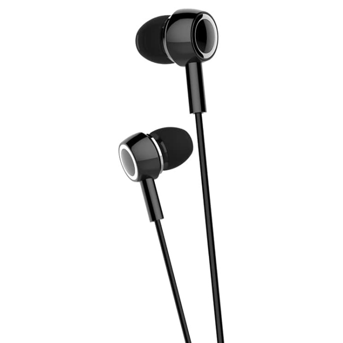 USAMS earphones με μικρόφωνο EP-12, 10mm, 3.5mm, 1.2m, μαύρα