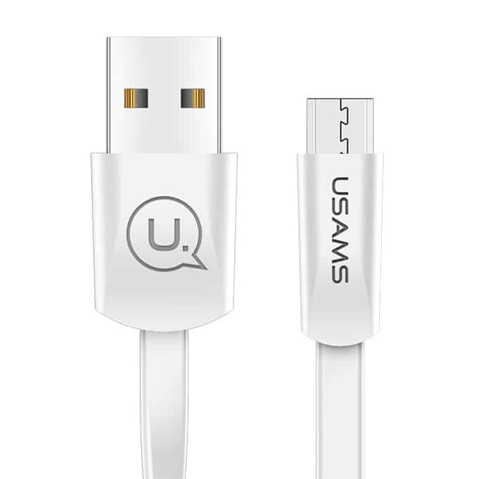 USAMS Καλώδιο USB σε Micro USB US-SJ201, 1.2m, λευκό