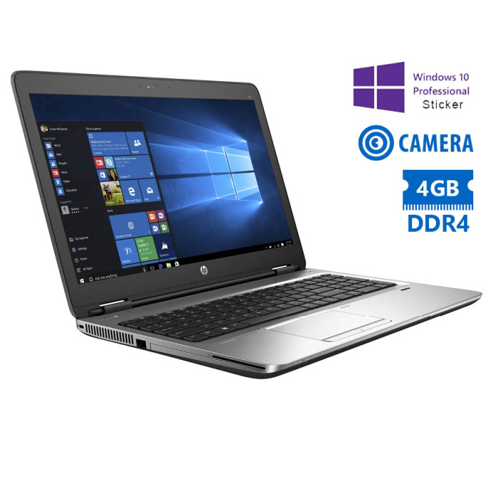 HP (C) ProBook 650G2 i5-6300U/15.6”/4GB DDR4/500GB/No ODD/Camera/No BAT/No PSU/10P Grade C Refurbish