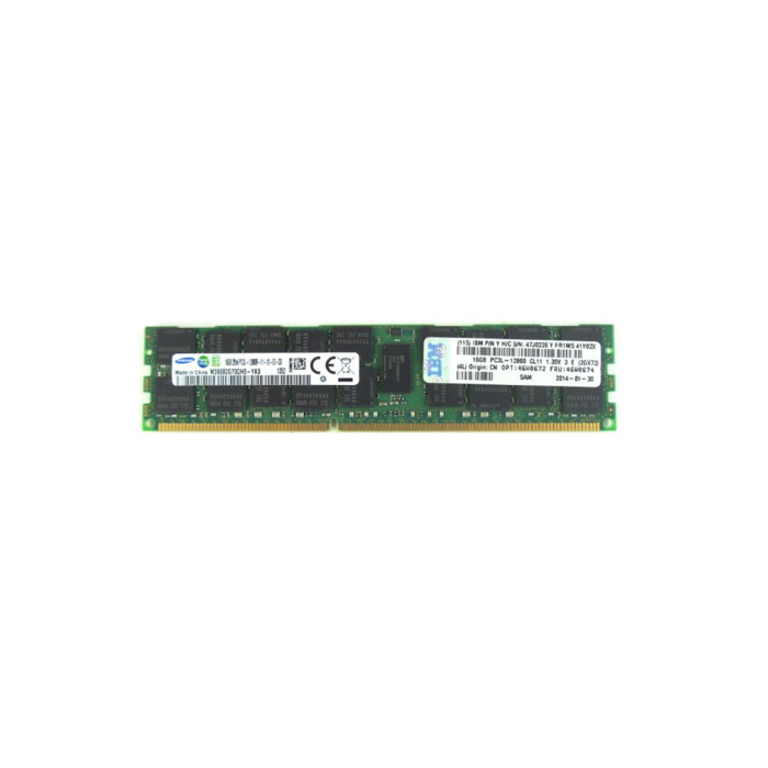 16gb Ibm Pc3l-12800r Ddr3-1600 2rx4 Cl11 Rdimm 1.35v Lv