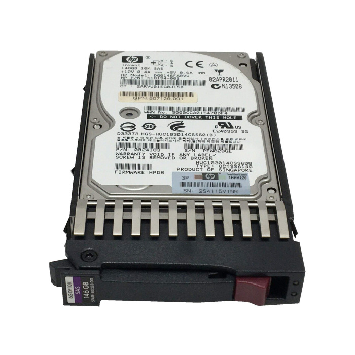 Hdd Sas 146gb Hp 6g 10k 2.5" Dp 518194-001