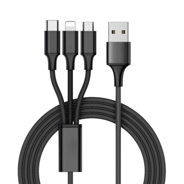 Καλώδιο Φόρτισης & Data 3in1Micro Usb/Type-C/Lighting