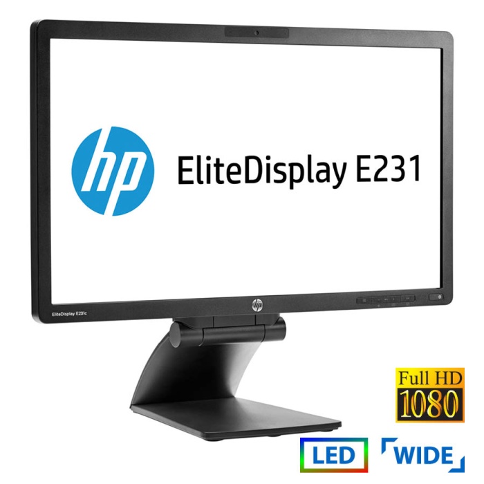 Used (A-) Monitor E231 LED/HP/23"/1920x1080/Wide/Black/Grade A-/D-SUB & DVI-D & DP & USB HUB