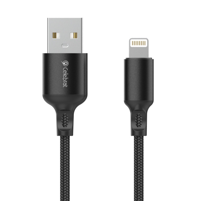 CELEBRAT καλώδιο Lightning σε USB CB-32, 2.4A, 1m, μαύρο