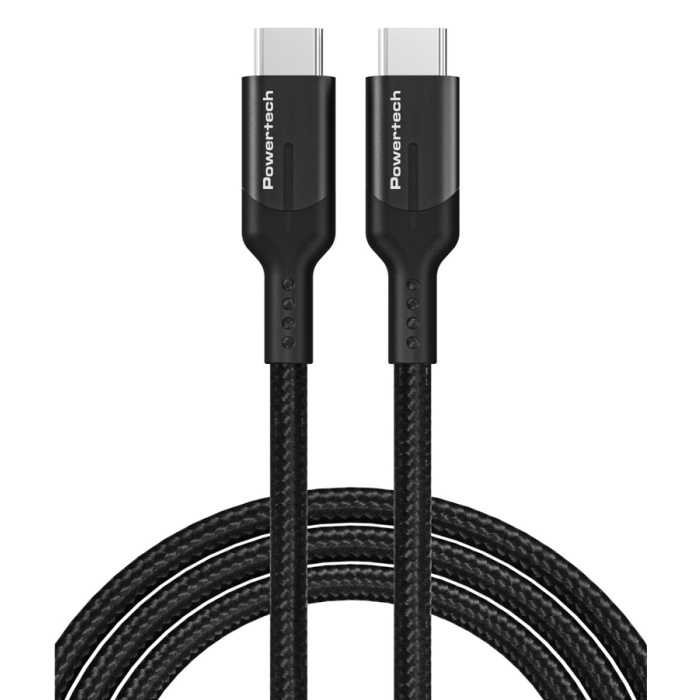 POWERTECH καλώδιο USB-C PTR-0135, PD 60W, 10Gbps, copper, 1m, μαύρο