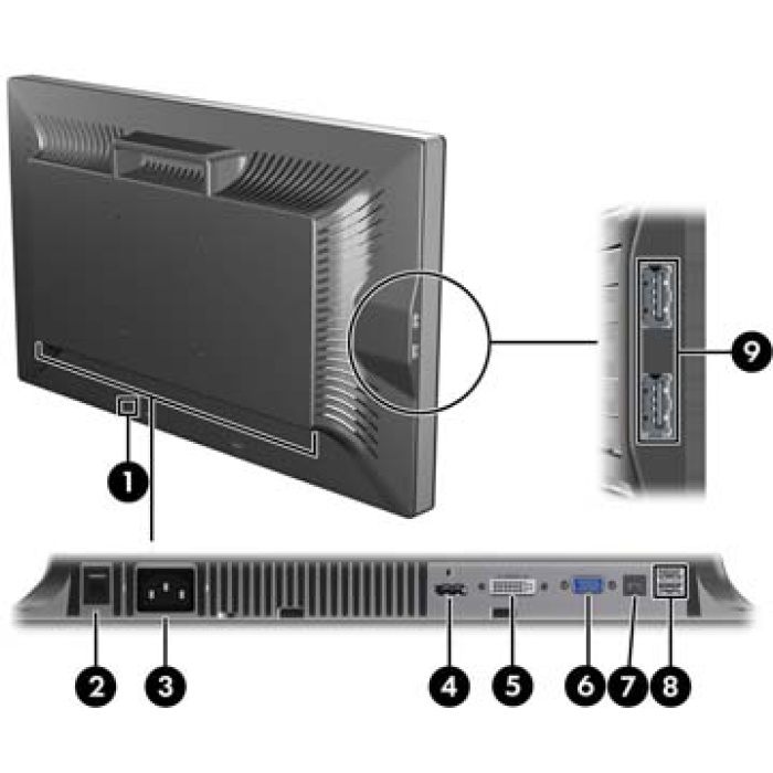 Monitor 24" HP ZR24W (DisplayPort, DVI, VGA) Refurbished Grade A