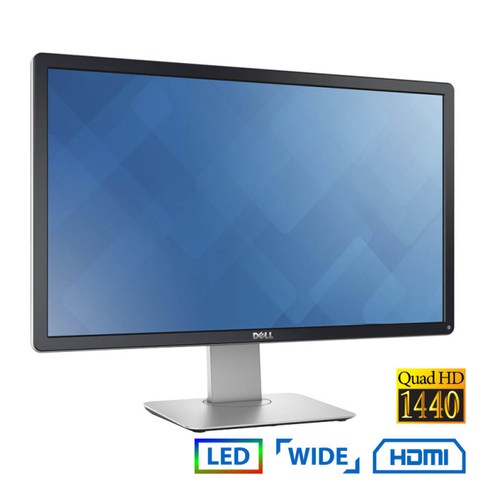 Used Monitor P2416D LED/Dell/24"QHD/2560x1440/Wide/Silver/Black/D-SUB & DP & HDMI & USB HUB