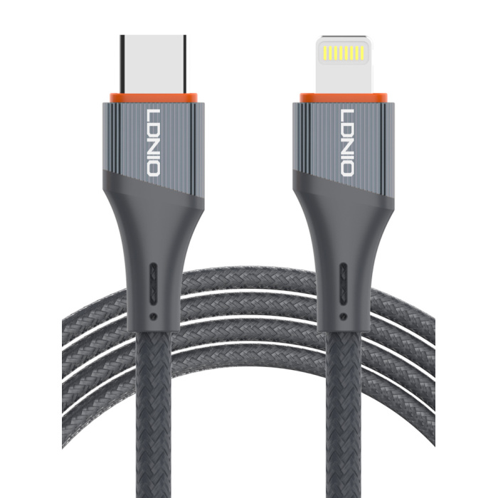 LDNIO καλώδιο Lightning σε USB-C LC631I, 30W PD, 1m, γκρι