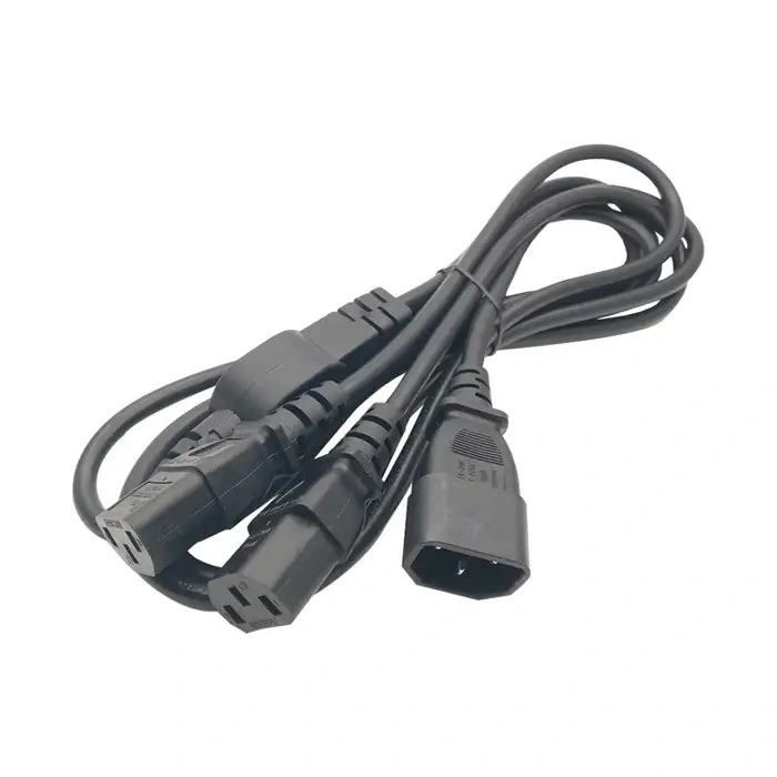 Cable Power Cord Y 1male-2female For Ups-pc 4m Black