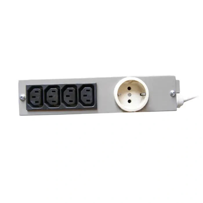 Powerstrip Knurr Ag 1p Schuko,4p C19 Vertical Gray