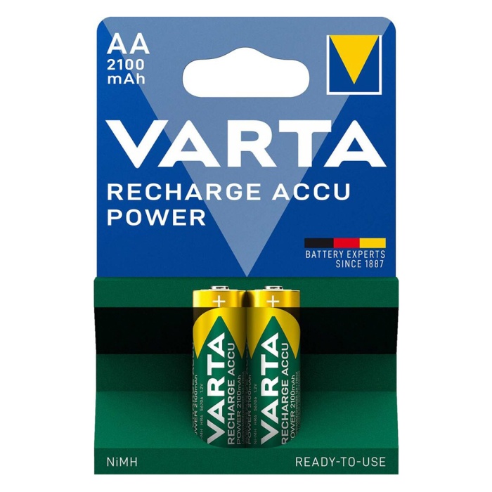 VARTA επαναφορτιζόμενες μπαταρίες λιθίου, AA, 2100mAh, 1.2V, 2τμχ