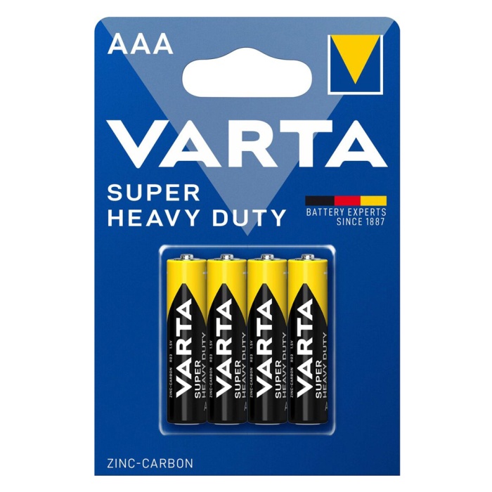 VARTA μπαταρίες Zinc Carbon Super Heavy Duty, AAA/R03, 1.5V, 4τμχ