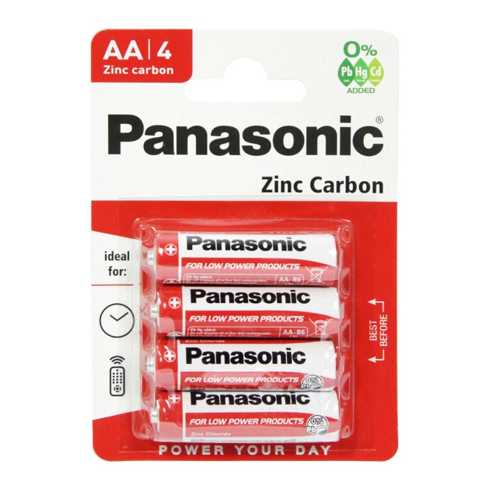 PANASONIC μπαταρίες Zinc Carbon, AA/LR6, 1.5V, 4τμχ