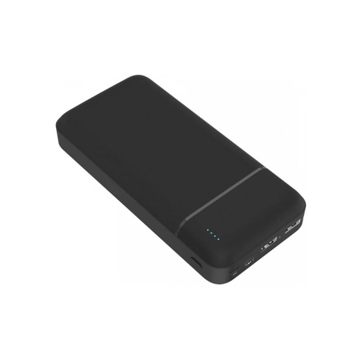 Φορητός Φορτιστής 20000mA 2xUSB Μαύρο Power Bank PMPB20W706B