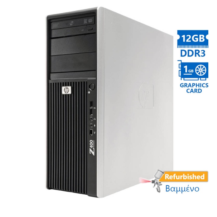 HP Z400 Tower Xeon W3565(4-Cores)/12GB DDR3/1TB/DVD/Nvidia 1GB/7PGrade A+ Workstation Refurbished PC