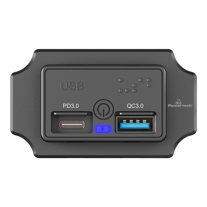 POWERTECH πρίζα USB για σκάφη & οχήματα PTL-009, USB & USB-C, 36W