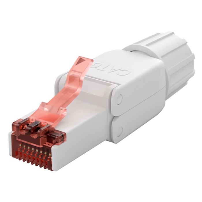 GOOBAY βύσμα RJ45 65942, CAT 6 UTP, tool-free, λευκό