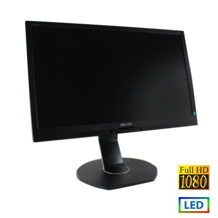 Used (A-) Monitor 241PL LED/Philips/24"FHD/1920x1080/Wide/Silver/Black/Grade A-/D-SUB & DVI-D