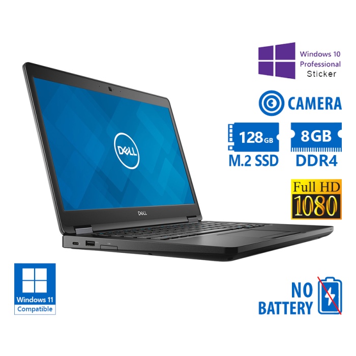 Dell (B) Latitude 5490 i5-8350U/14"FHD/8GB DDR4/128GB M.2 SSD/No ODD/Νο ΒΑΤ/Camera/10P Grade B Refur