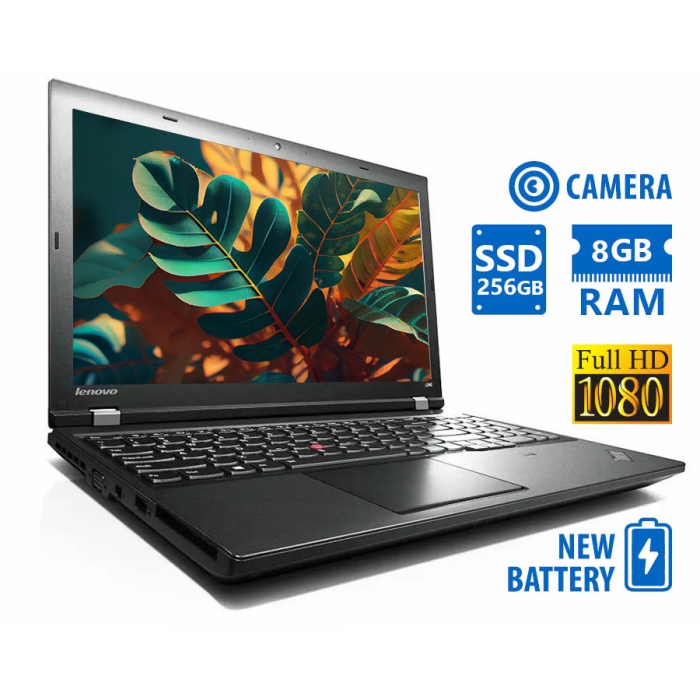 Lenovo ThinkPad L540 i5-4300M/15.6"FHD/8GB DDR3/256GB SSD/DVD/Camera/New Baterry/8P Grade A Refurbis
