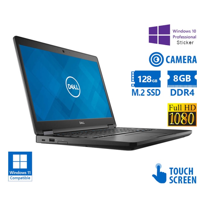 Dell (B) Latitude 5490 i5-8250U/14"FHD Touchscreen/8GB DDR4/128GB M.2 SSD/No ODD/Camera/10P Grade B