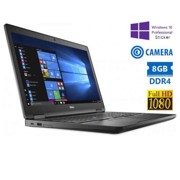 Dell (B) Latitude 5580 i7-7820HQ/15.6"FHD/8GB DDR4/500GB/No ODD/Camera/10P Grade B Refurbished Lapto