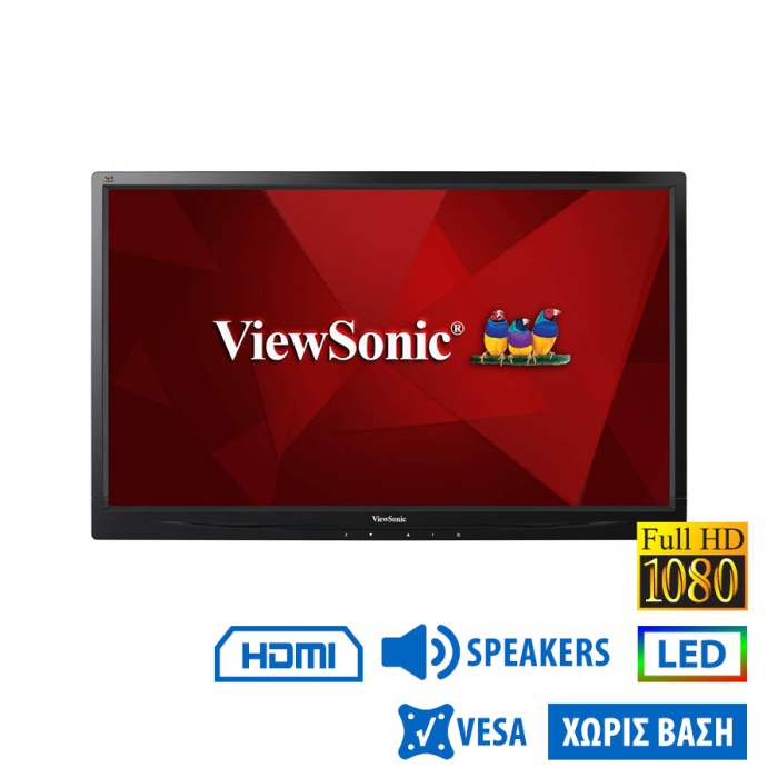 Used Monitor VA2265SMH LED/ViewSonic/22"FHD/1920x1080/Wide/Black/No Stand/w/Speakers/D-SUB & HDMI