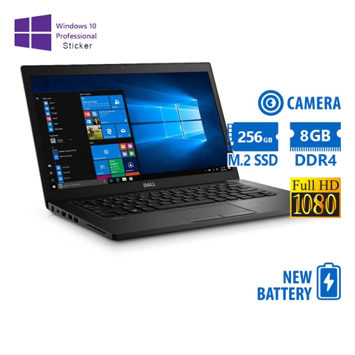 Dell (A-) Latitude 7480 i7-7600U/14"FHD/8GB DDR4/256GB M.2 SSD/No ODD/Camera/New Battery/10P Grade A