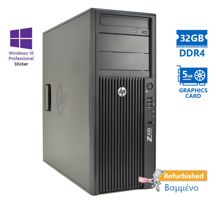 HP Z240 Tower Xeon E3-1270v6(4-Cores)/32GB DDR4/1TB/Nvidia 5GB/No ODD/10P Grade A+ Workstation Refur