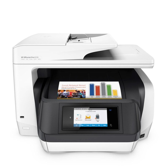 Printer InΚjet Color Mfp Hp Pro Officejet 8720 Low Inks Ga-