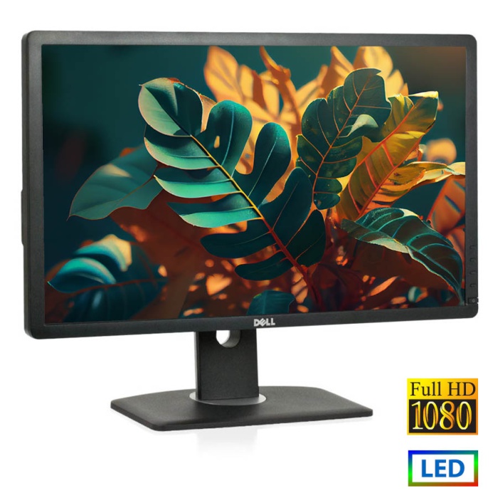 Used (A-) Monitor P2412Hx LED/Dell/24"FHD/1920x1080/Wide/Black/Grade A-/D-SUB & DVI-D & USB Hub