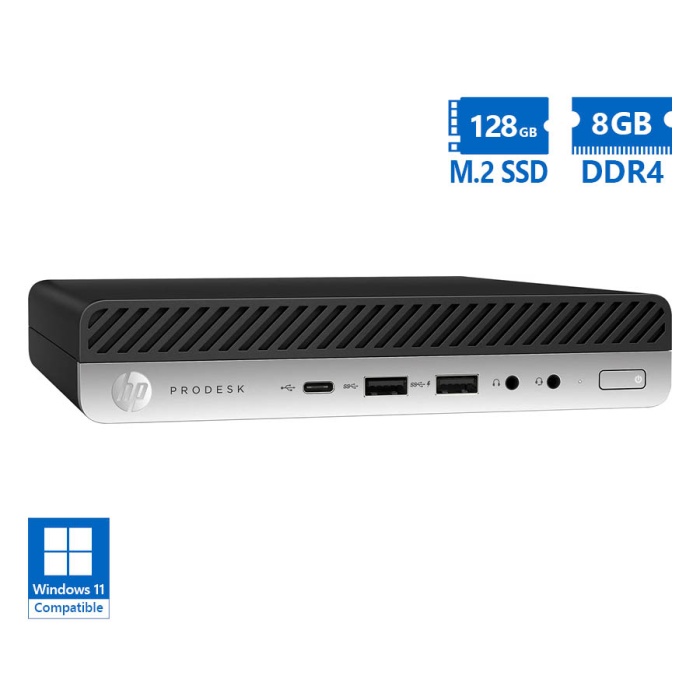 HP ProDesk 600G5 DM i3-9100T/8GB DDR4/128GB M.2 SSD/No ODD/Grade A Refurbished PC