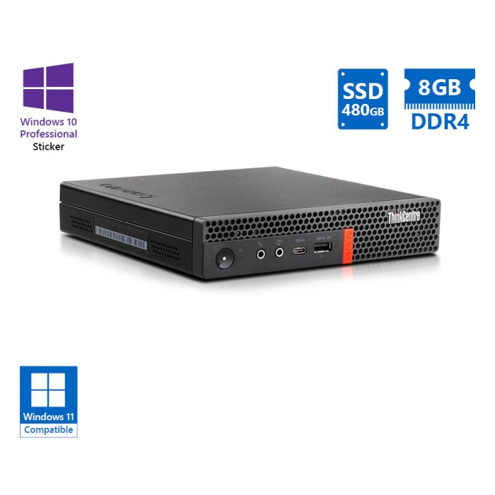 Lenovo ThinkCentre M720q Tiny i3-9100T/8GB DDR4/480GB SSD/No ODD/10P Grade A Refurbished PC