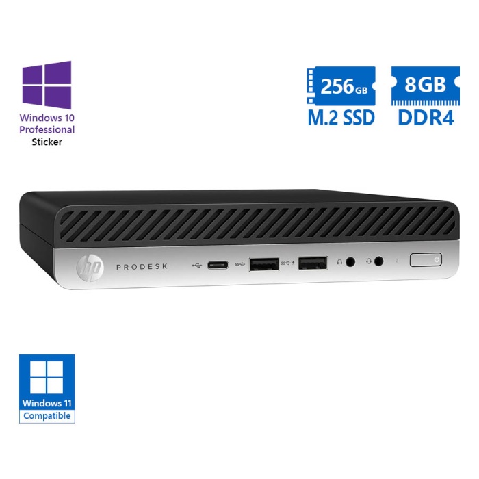 HP ProDesk 600G5 DM i5-9500T/8GB DDR4/256GB M.2 SSD/No ODD/10P Grade A Refurbished PC