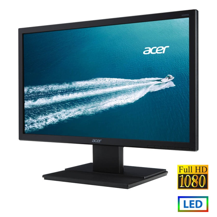 Used (A-) Monitor V226HQL LED/Acer/22"FHD/1920x1080/Wide/Black/Grade A-/D-SUB & DVI-D