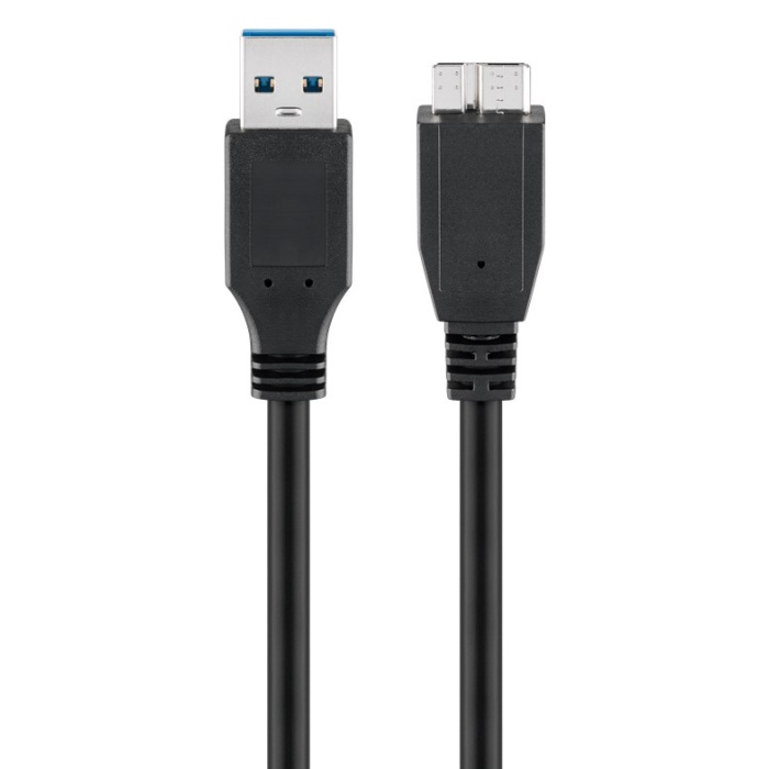 GOOBAY καλώδιο USB 3.0 σε USB 3.0 micro Τype B 95026, 1.8m, μαύρο