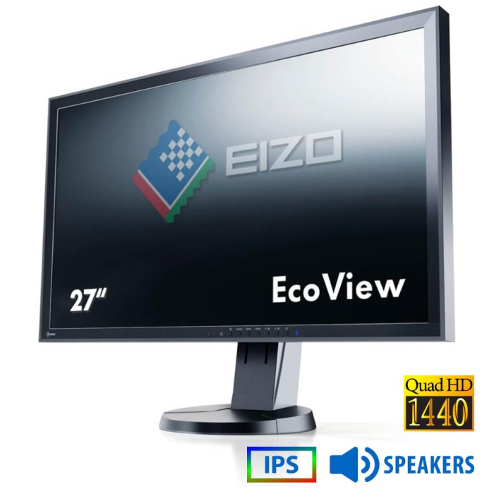 Used Monitor FlexScan EV2736W IPS LED/Eizo/27"QHD/2560x1440/Wide/Black/w/Speakers/DVI-D & DP & USB U