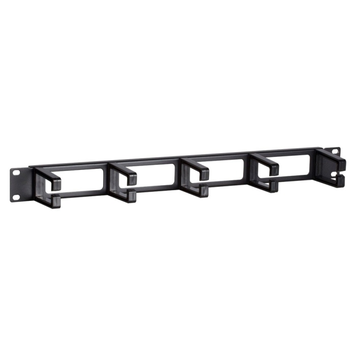 POWERTECH cable management NETW-0031 για rack 19"/1U, 5x γάντζοι, μαύρο