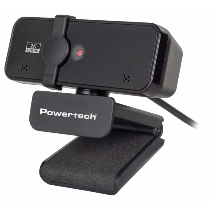 POWERTECH web camera PT-1291, 5MP, 2K Quad HD, αυτόματη εστίαση, 1.5m, μαύρη