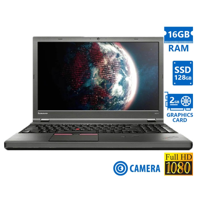 Lenovo (A-) ThinkPad W541 i7-4810MQ/15.6"FHD/16GB DDR3/128GB SSD/DVD/Nvidia 2GB/Camera/8P Grade A- R